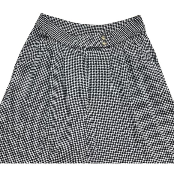 Free People Wide Leg Palazzo Pants Black White Check Gaucho M - Picture 3 of 9